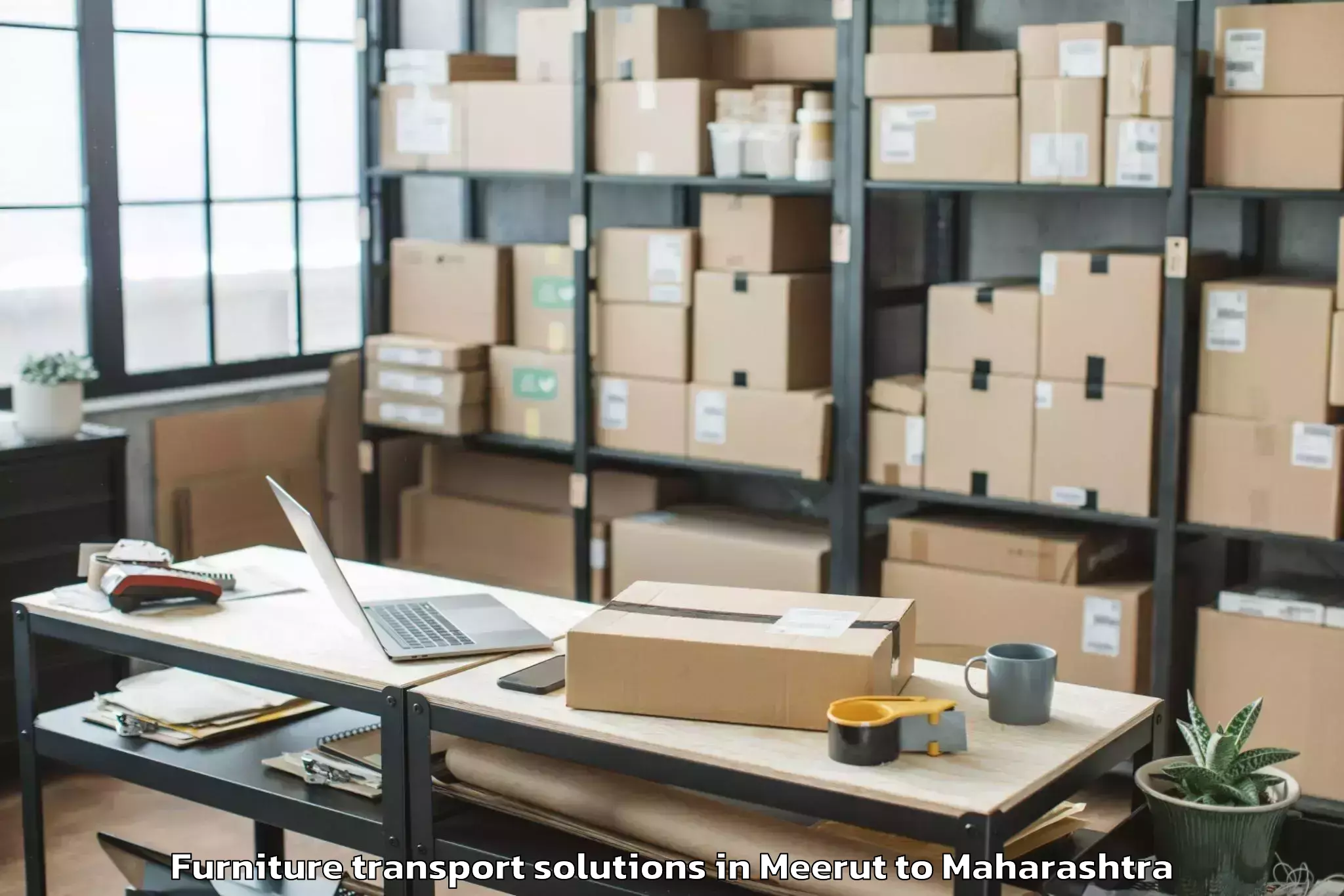 Book Meerut to Warud Furniture Transport Solutions Online